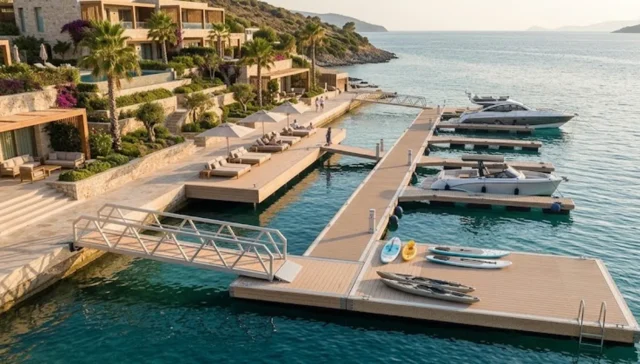 Rethinking Waterfront Access: Why the Shoreline Is No Longer the Boundary 1 modular floating dock waterfront resort