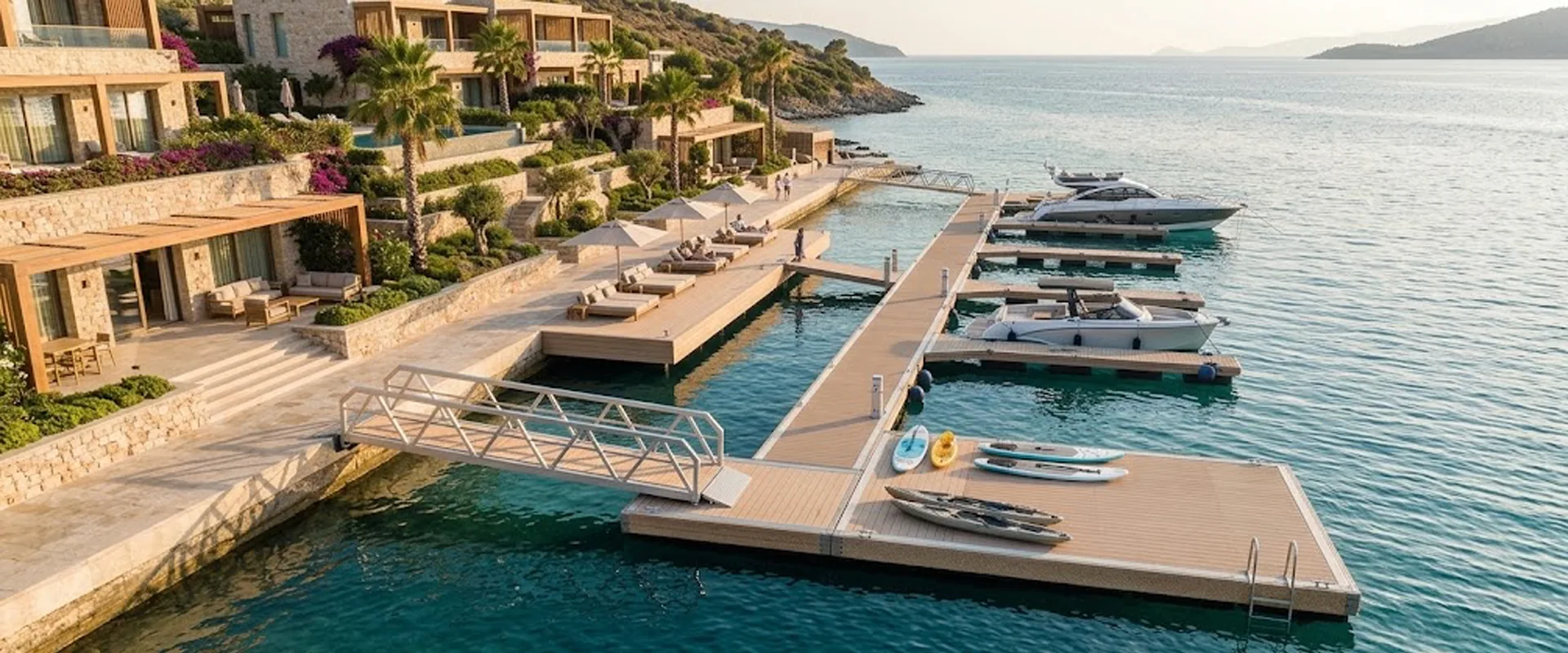 Rethinking Waterfront Access: Why the Shoreline Is No Longer the Boundary 1 modular floating dock waterfront resort